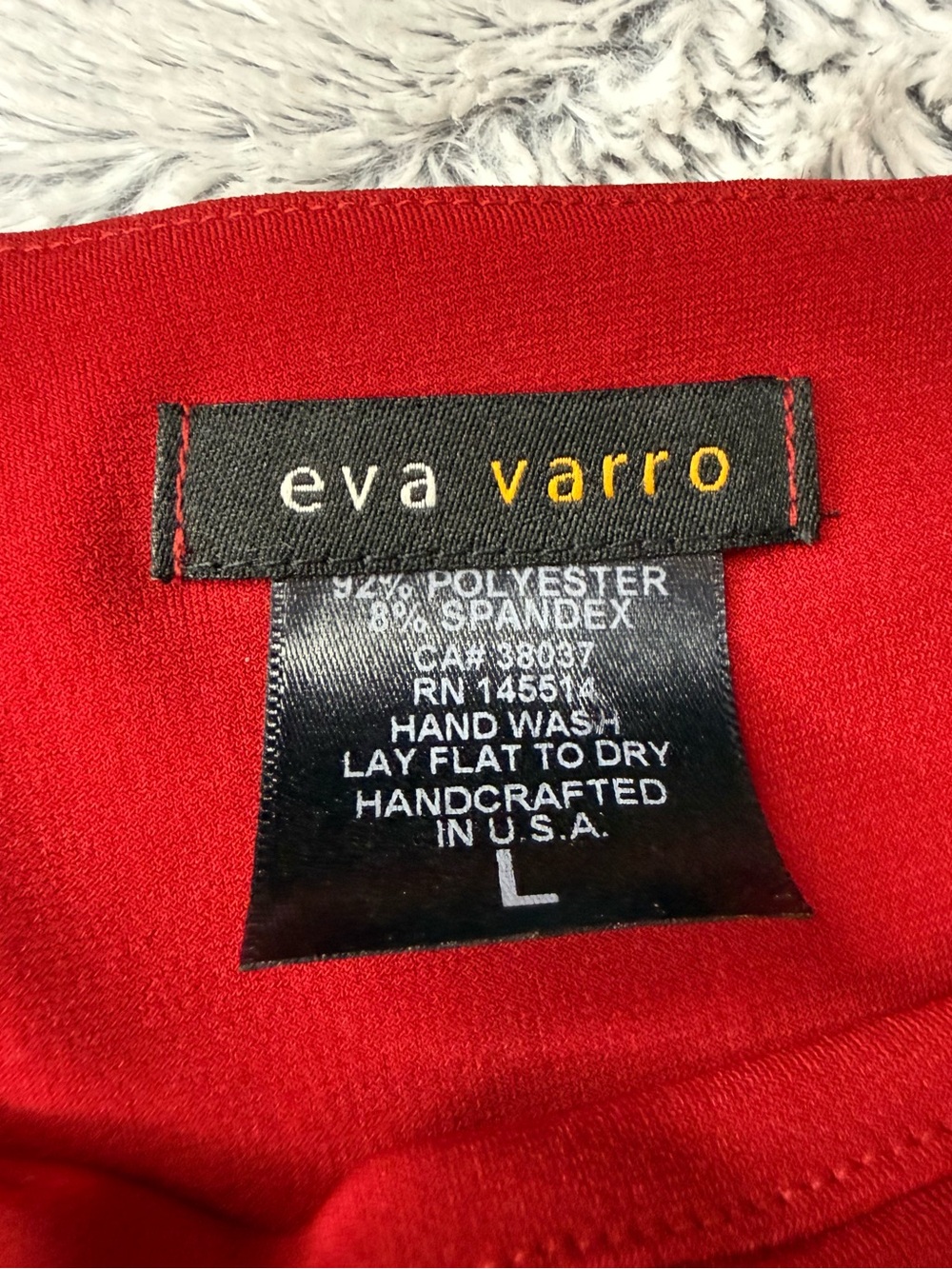 Eva Varro 3/4 sleeves red side grommet tunic-Claret large - Picture 6 of 10